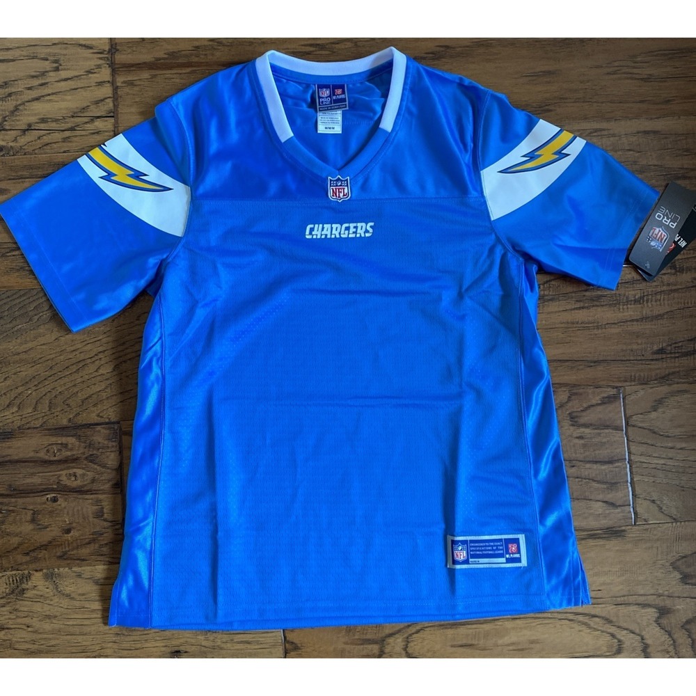 Los Angeles L.A. Chargers NFL Pro Line Blank Blue Jersey Multi Size Medium